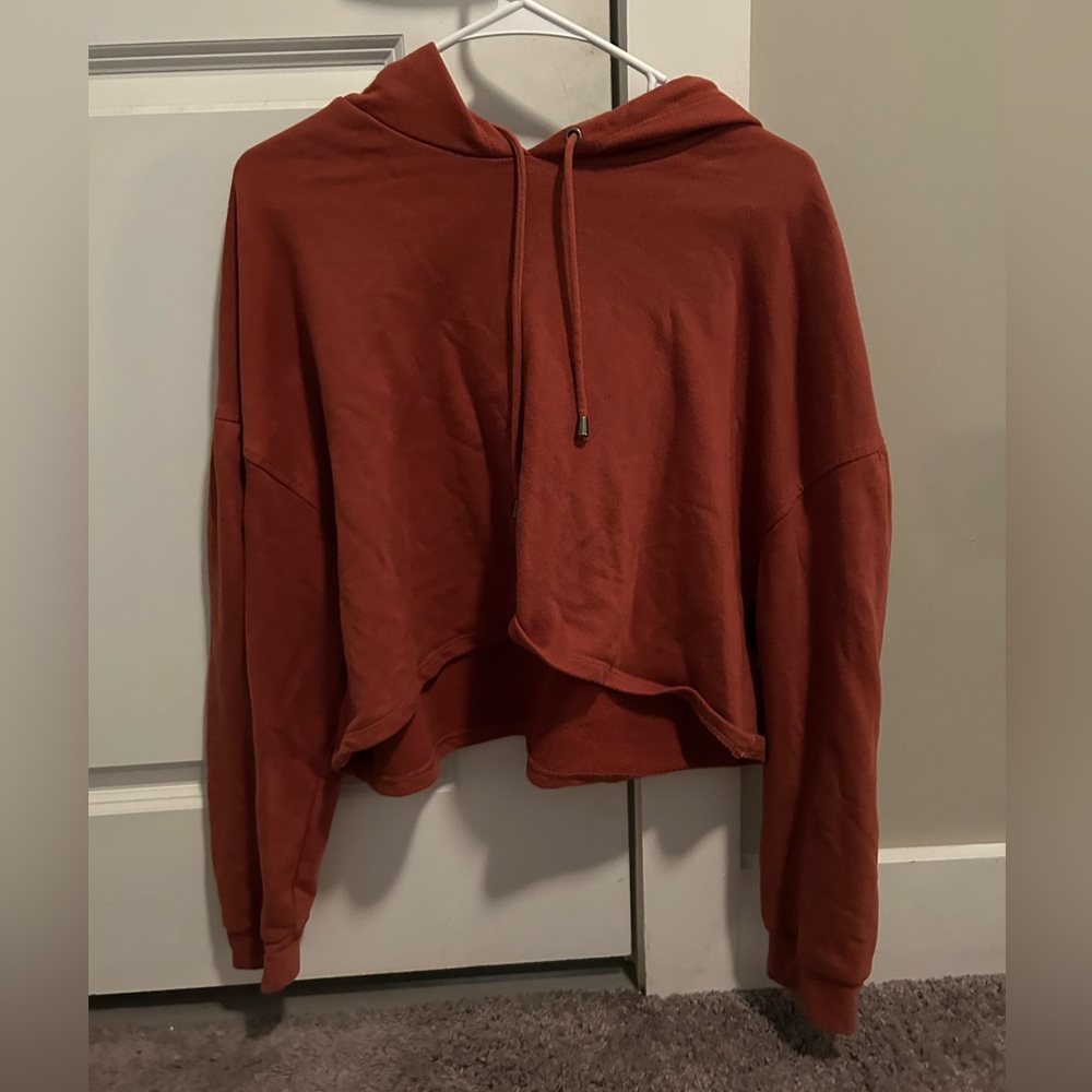 Wild Fable Burnt Orange Cropped Hoodie, Size XXL (Fits like a medium)